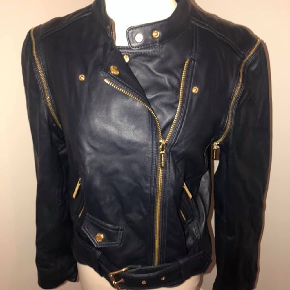 Michael Kors size large leather coat